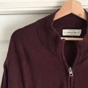 MENS - Maroon cotton cashmere zip up - Stitch Fix